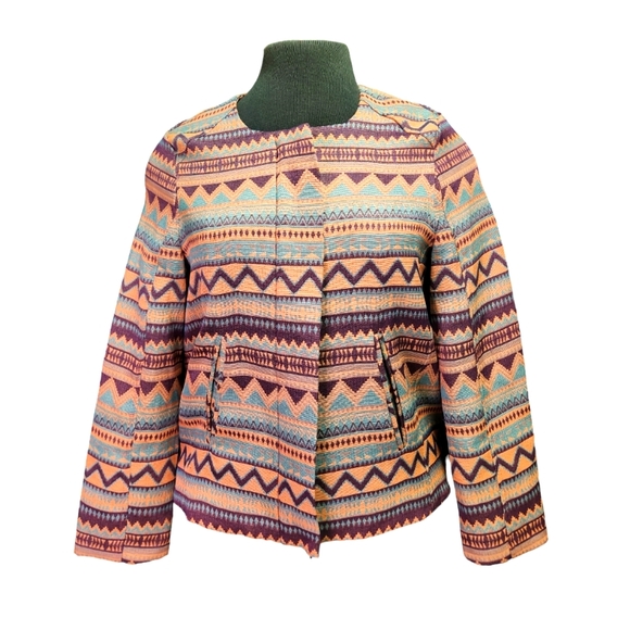 Nameless Blazer Collarless Aztec - Picture 3 of 7